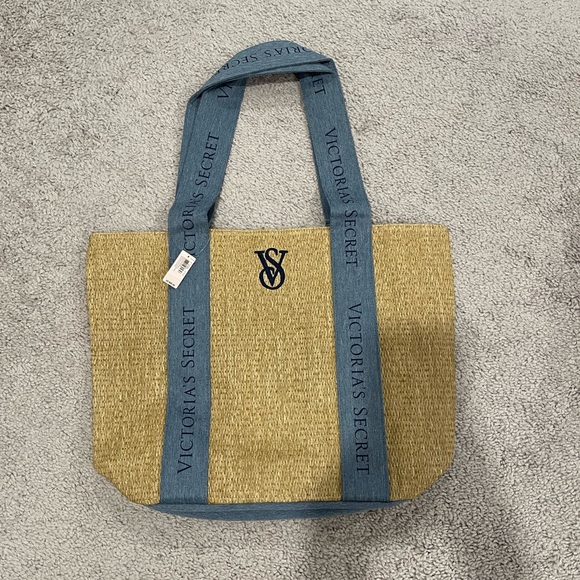 Victoria’s Secret straw tote beach bag, NWT - Picture 2 of 6